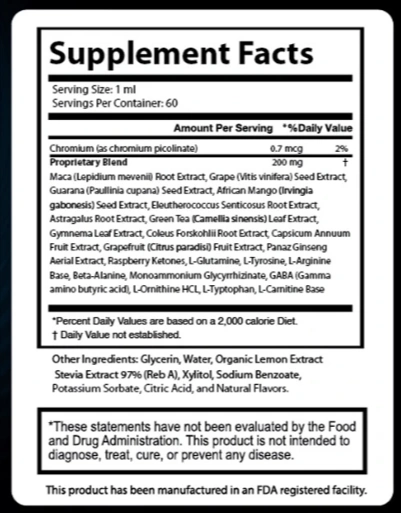 Audifort Supplement Facts
