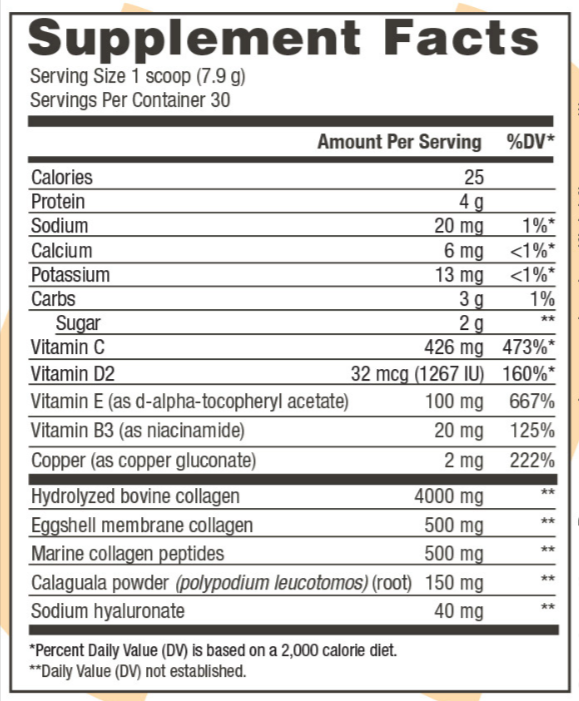 Collagen Refresh Supplement Facts
